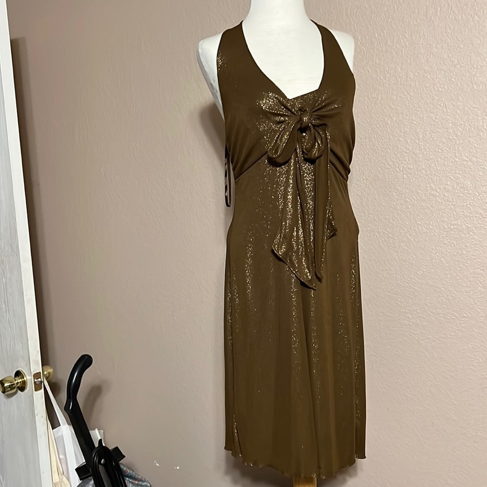 Golden Brown Halter dress by Spense Size 12